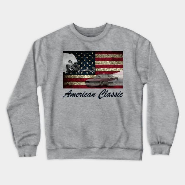 Drag Racing American Classic Crewneck Sweatshirt by FnWookeeStudios